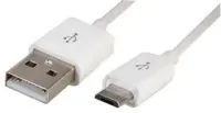 USB to Micro USB Plug White Charge and Sync Cable - 1m - C-USB-MI-X