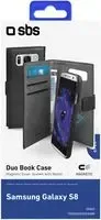 Duo Book Case and Cover for Samsung Galaxy S8 - Black - TEBOOKDUOSAS8K